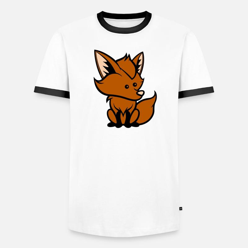 fuchs comic tier Männer Kontrast-T-Shirt