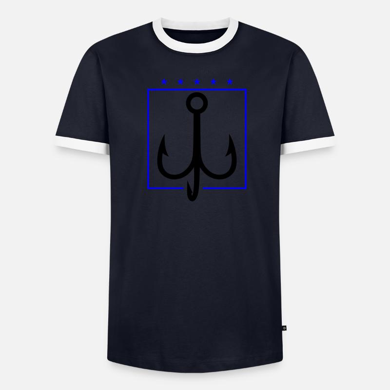 Fishing Hook Drilling Men's Ringer Shirt