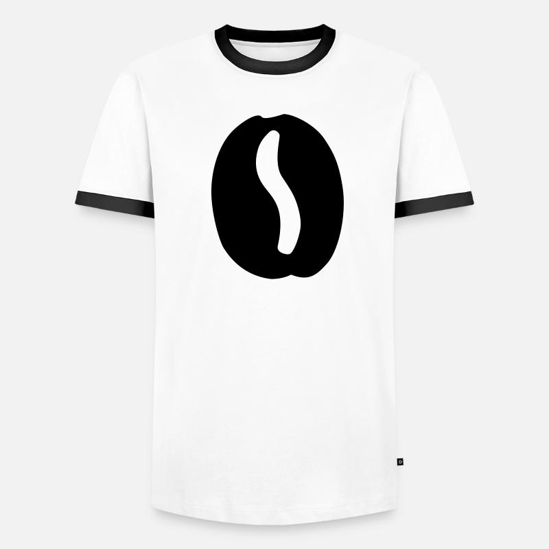 Kaffeebohne Männer Kontrast-T-Shirt