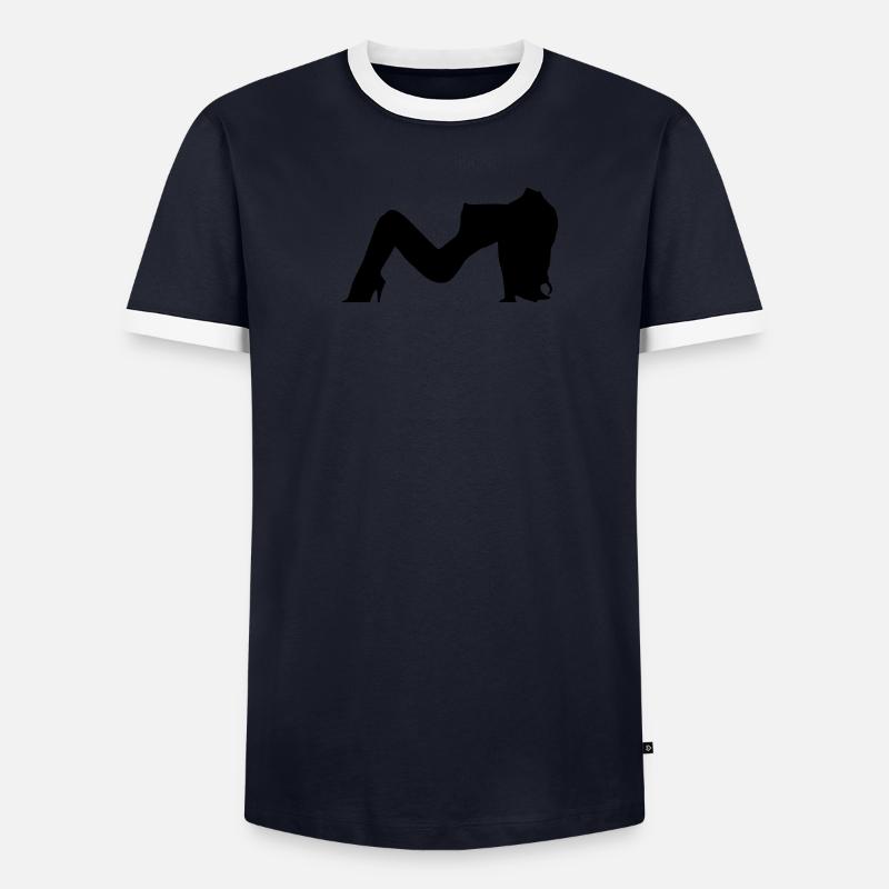 Fille, sexy T-shirt contrasté Homme