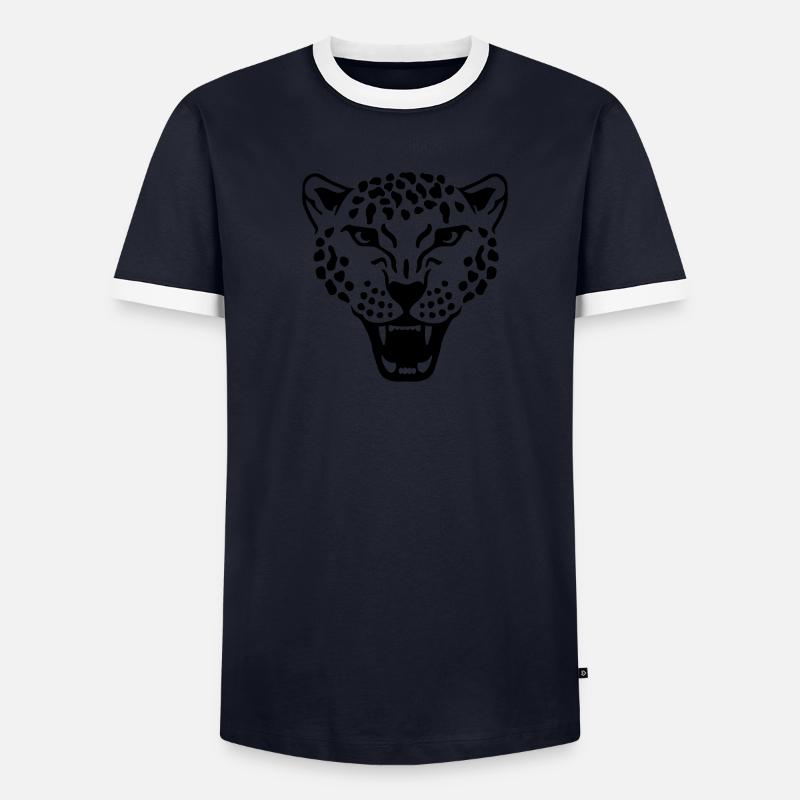 Leopard T-shirt contrasté Homme
