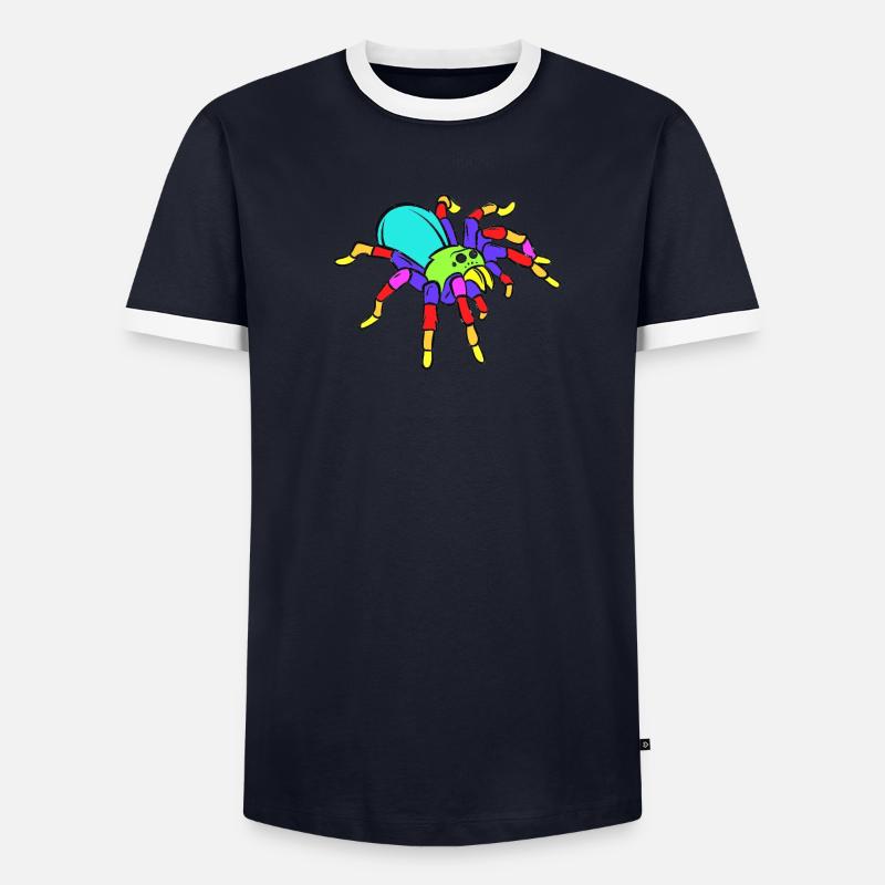 Spider Funny Männer Kontrast-T-Shirt
