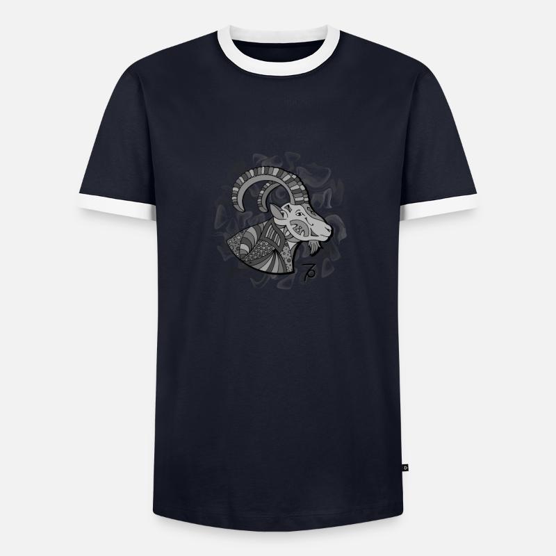 Sternzeichen Steinbock Männer Kontrast-T-Shirt