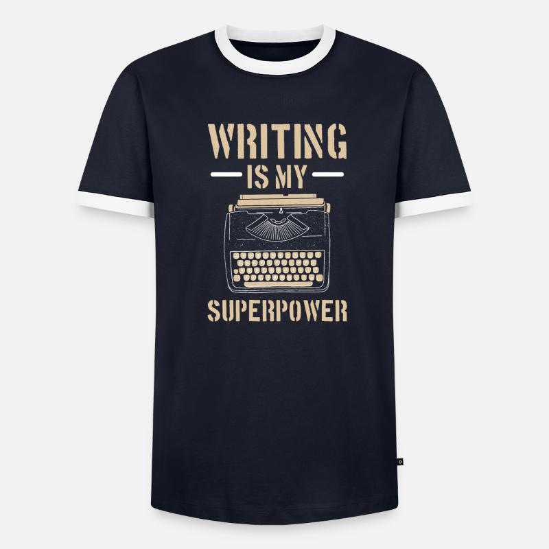 Autor Männer Kontrast-T-Shirt
