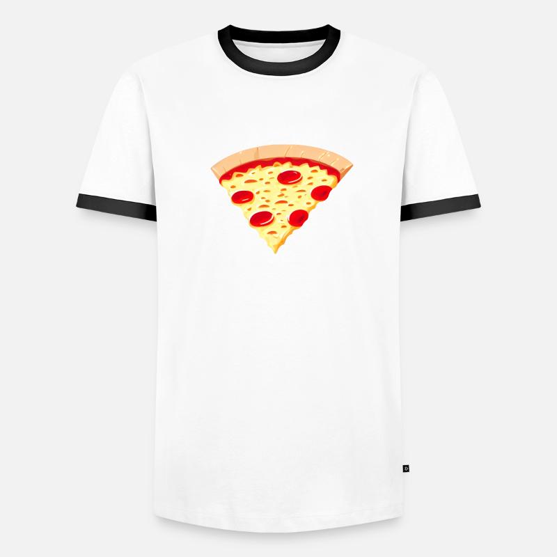 La pizza, c’est simple. T-shirt contrasté Homme