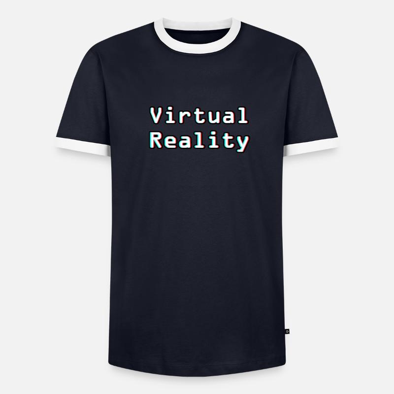 La réalité virtuelle déchaînée - Art numérique T-shirt contrasté Homme