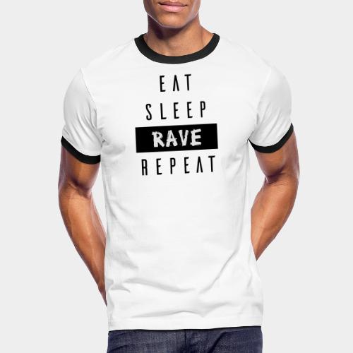 EAT SLEEP RAVE REPEAT - Männer Kontrast-T-Shirt