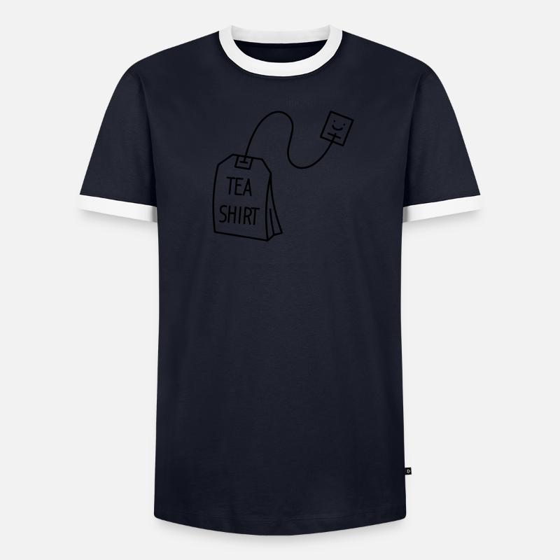 thé T-shirt contrasté Homme