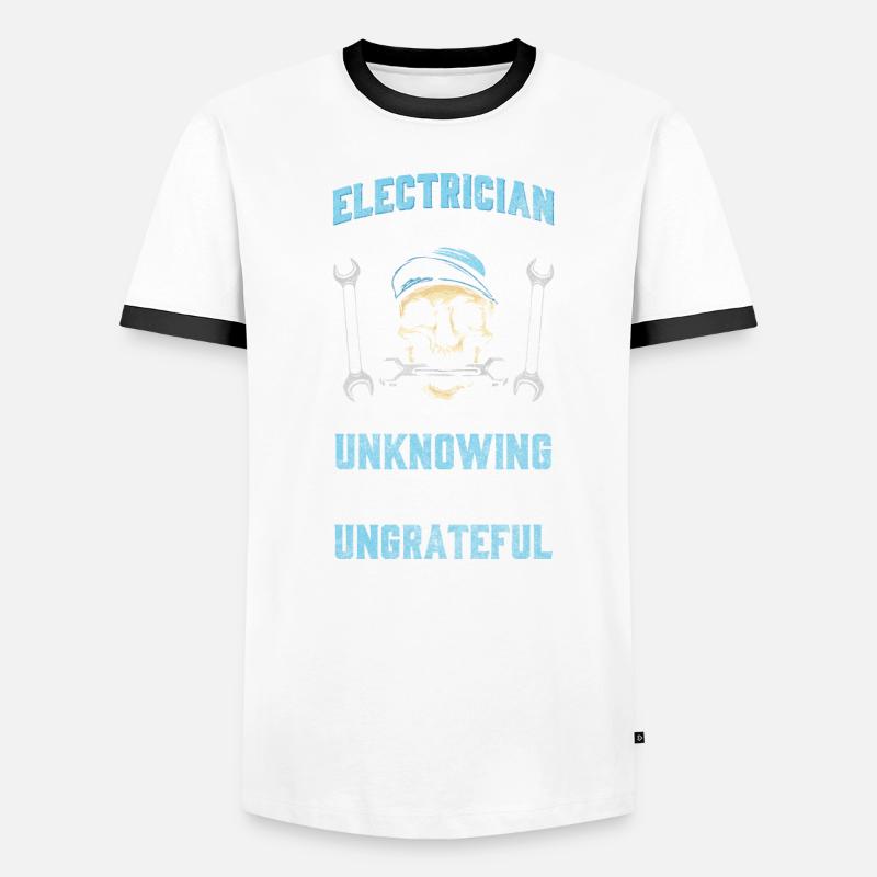 Electronics Technician Electric Flash Men's Ringer Shirt