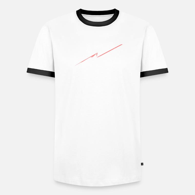 Abstract Lines / Line / Pattern / Trend / Red Men's Ringer Shirt