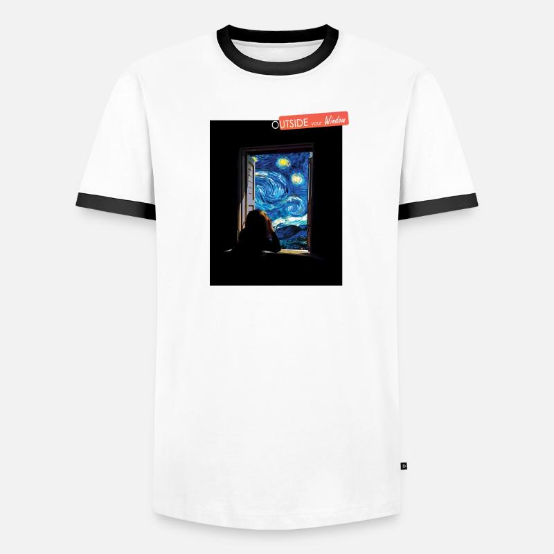 Devant ta fenêtre. T-shirt contrasté Homme