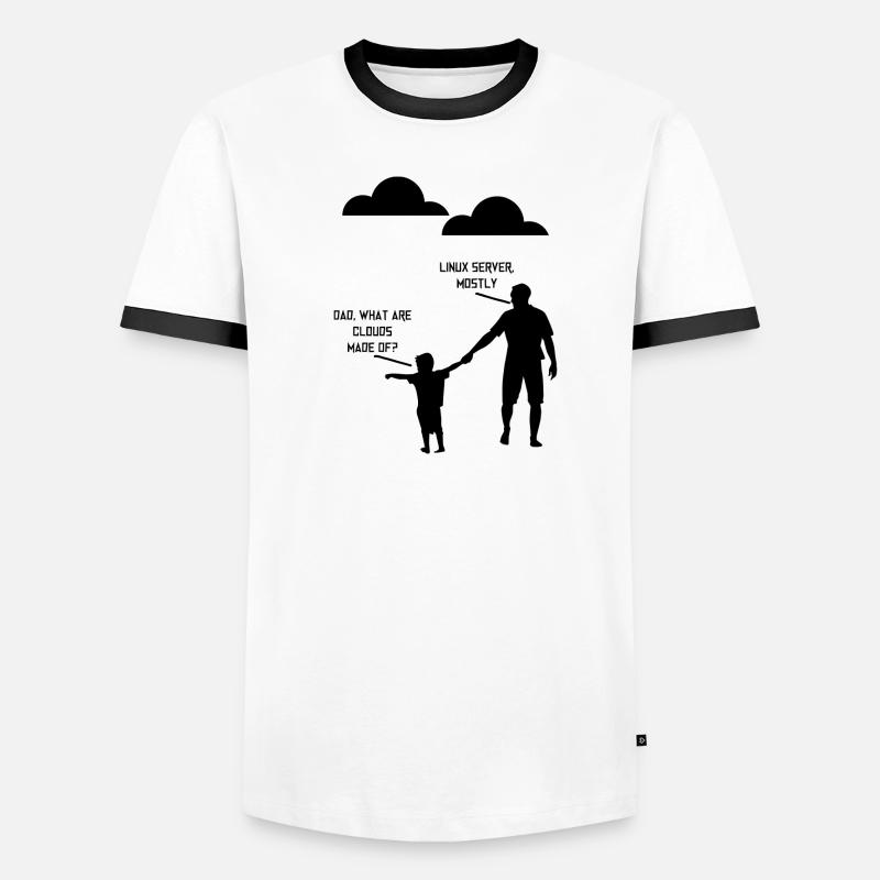 Dad What Are Clouds Made Of, Linux Servers Mostly3 Men's Ringer Shirt