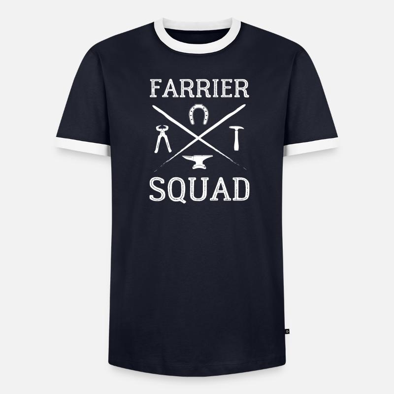 Sabots forgeant des sabots de cheval Farrier Squad T-shirt contrasté Homme