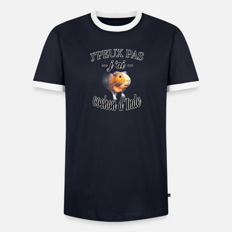 j peux pas j ai cochon d inde TEE SHIRT chonchon T-shirt contrasté Homme