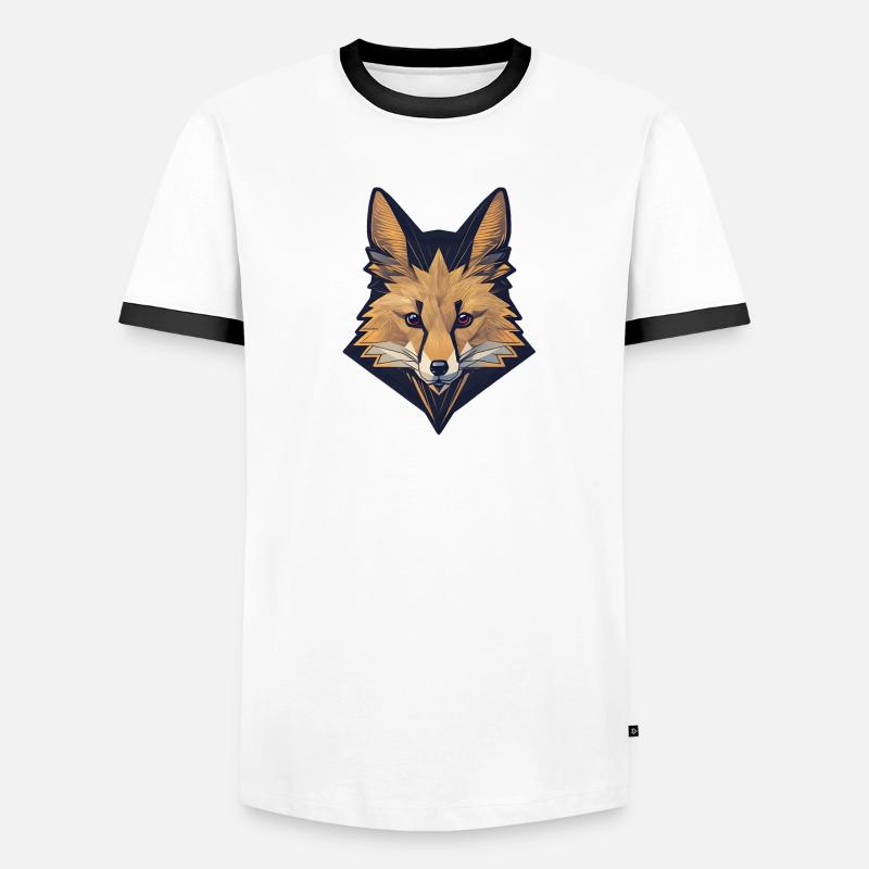 Simple Fox Head Men's Ringer Shirt