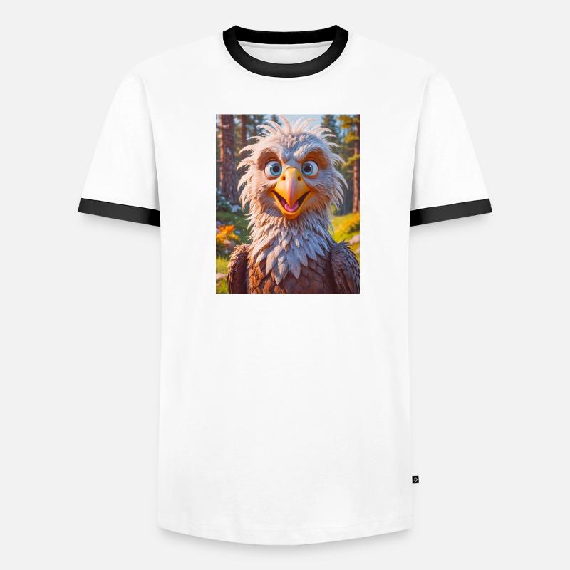 Oiseaux mignons du monde entier Pygargue à queue blanche T-shirt contrasté Homme