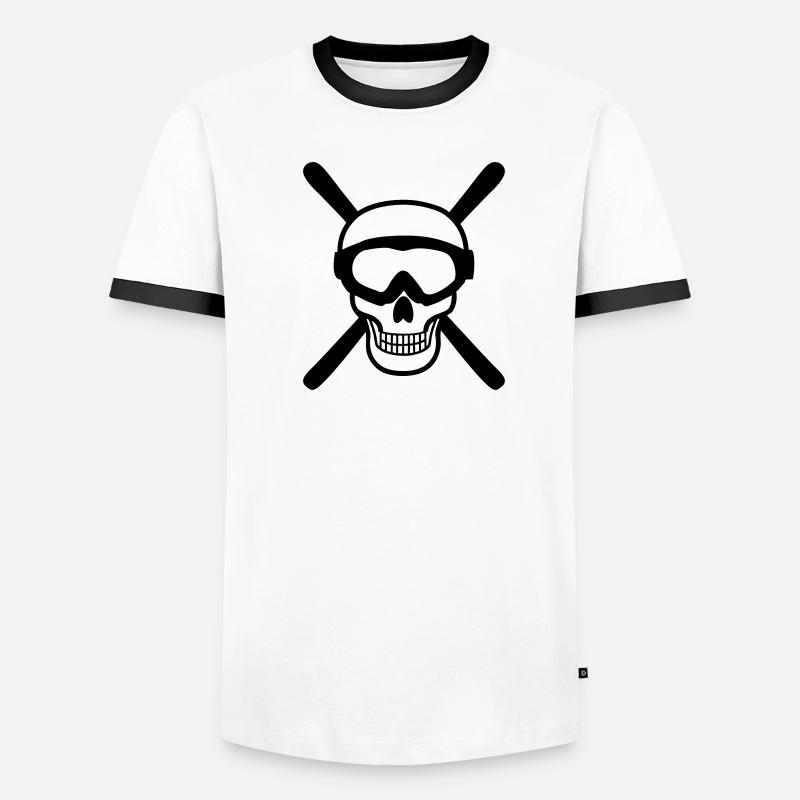 Skiing Skull Men's Ringer Shirt