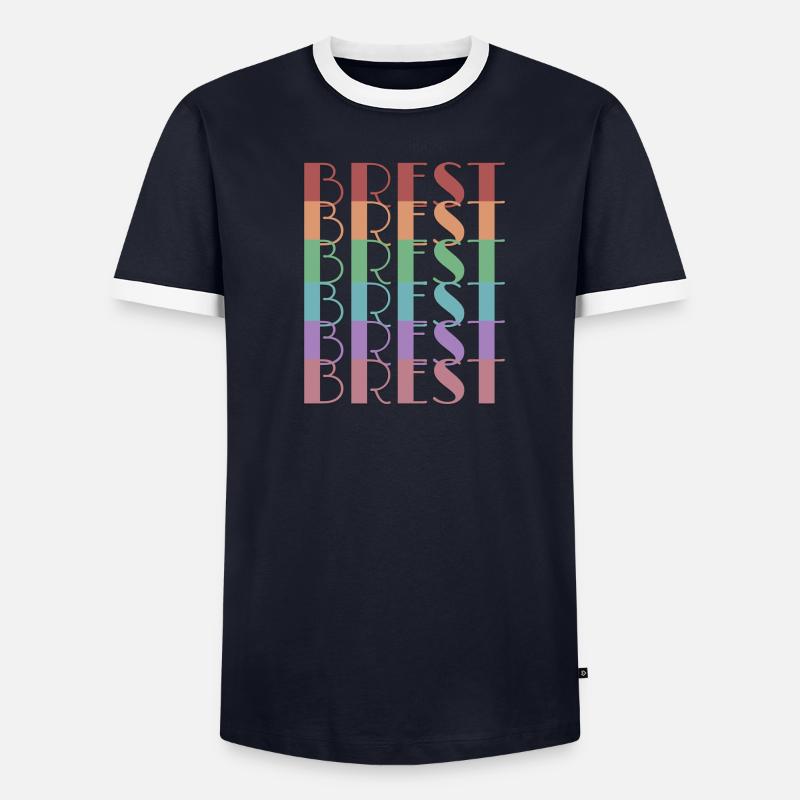 BREST T-shirt contrasté Homme