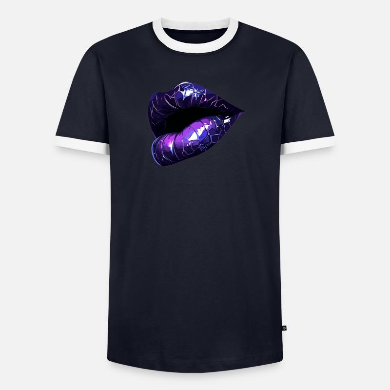 baiser T-shirt contrasté Homme