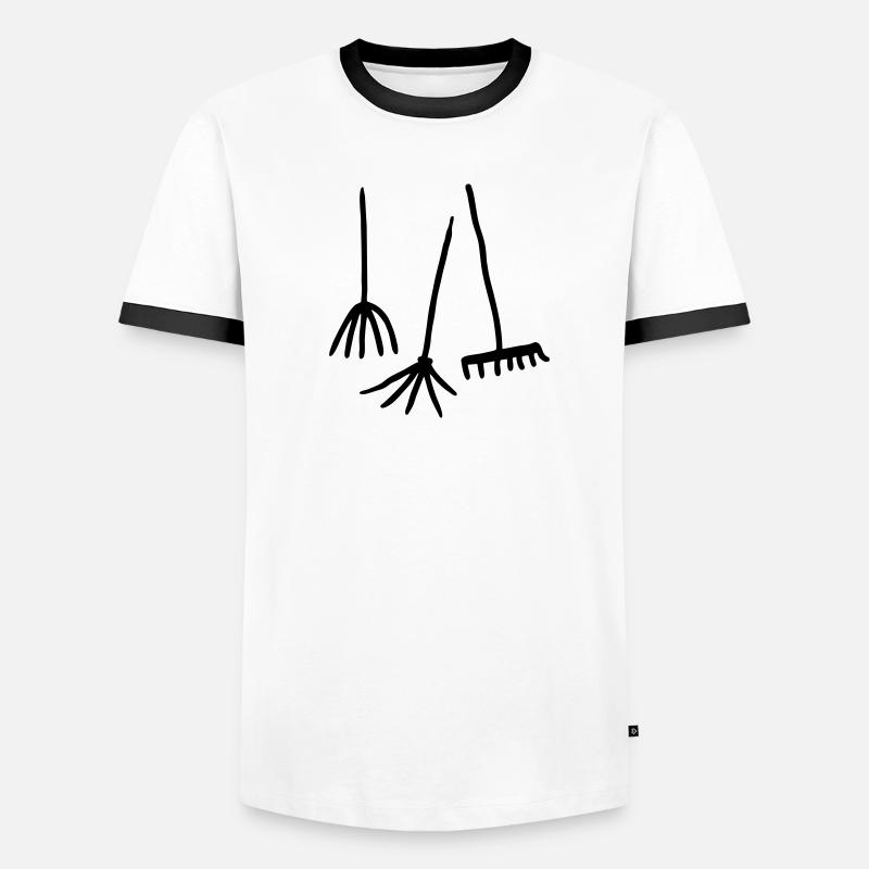 Gartengeräte Männer Kontrast-T-Shirt