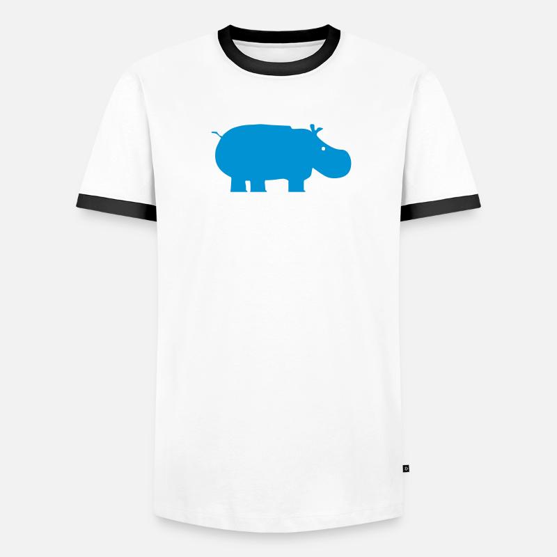 nilpferd Männer Kontrast-T-Shirt