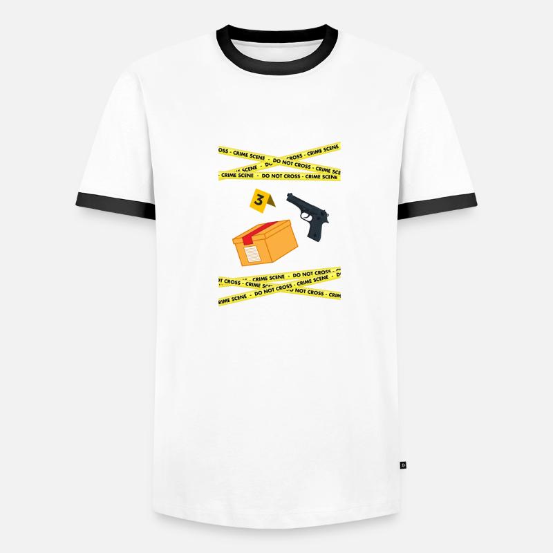 Securing traces - Kripo Polizei Kriminaltechnik Men's Ringer Shirt
