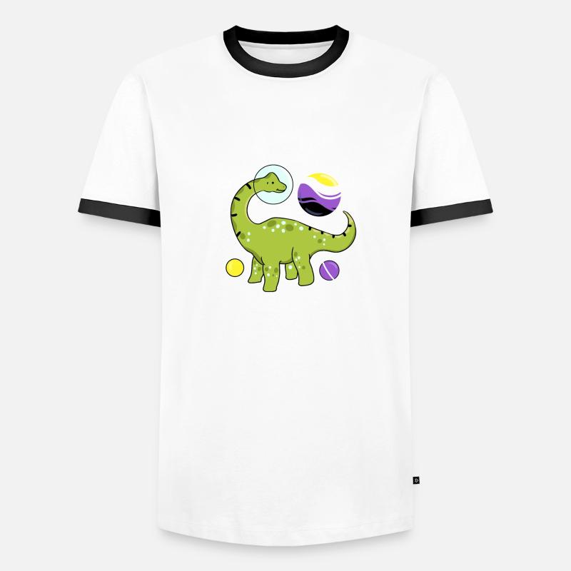 Brachiosaurus Nonbinary Pride Espace Nonbinary P T-shirt contrasté Homme