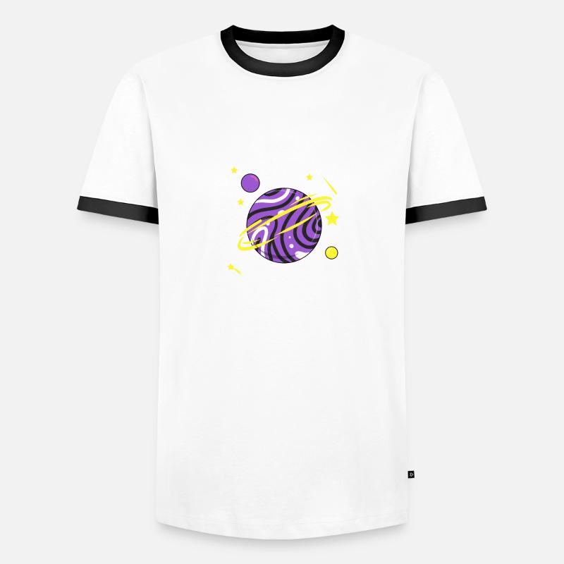 Nonbinary Space Planet Nonbinary Pride T-shirt contrasté Homme