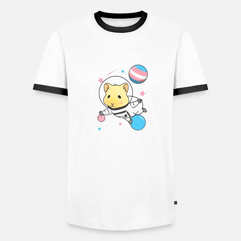 Cochon d’Inde transgenre dans l’espace Trans Prid T-shirt contrasté Homme