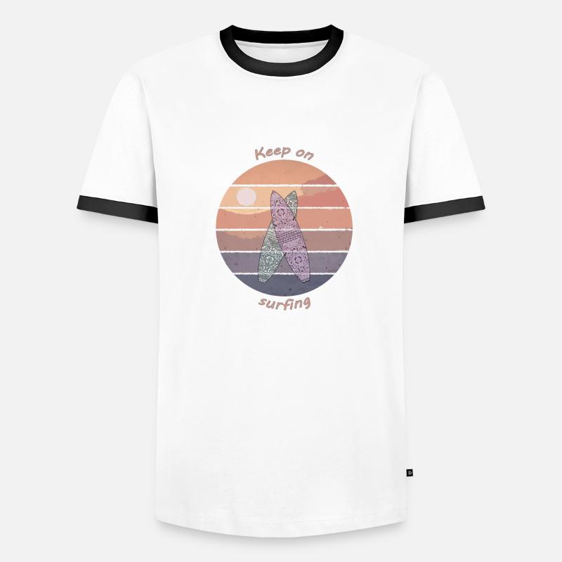 Continuez à surfer T-shirt contrasté Homme
