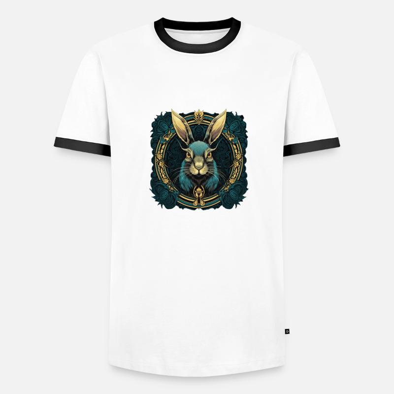 Magic Bunny Rabbit Long-Eared Men's Ringer Shirt