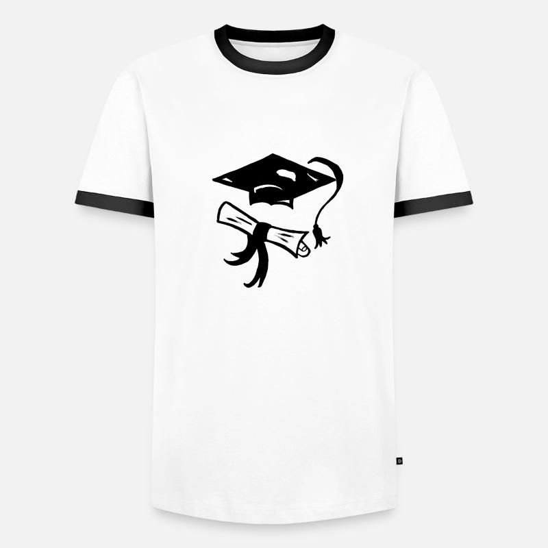 der Absolvent Männer Kontrast-T-Shirt