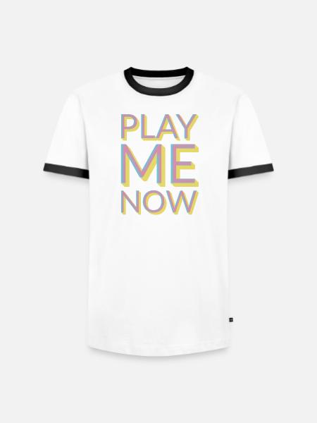 Play Me - Men's Ringer Shirt -  - Front