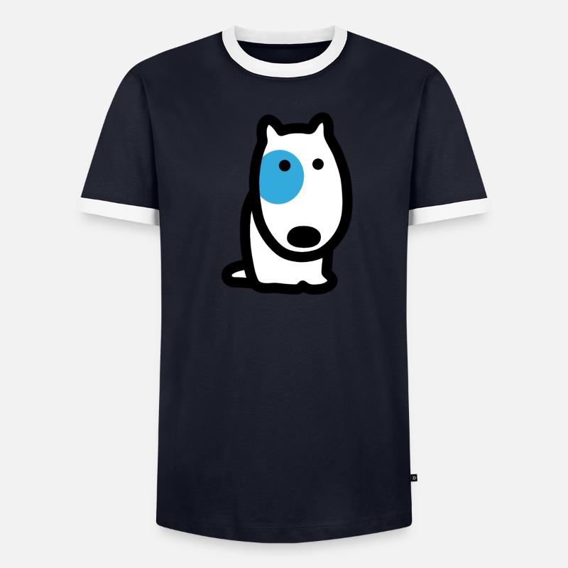 CORSO LE CHIEN à l'oeil bleu (face) T-shirt contrasté Homme
