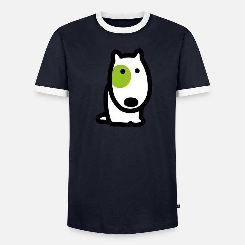 CORSO LE CHIEN à l'oeil vert (face) T-shirt contrasté Homme