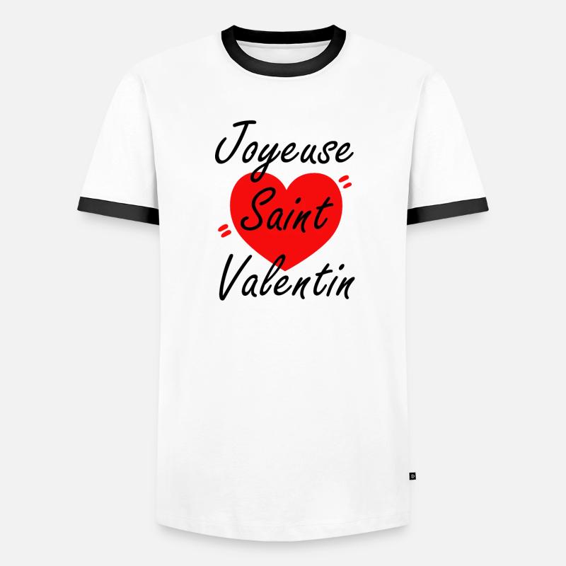 Message de joyeuse saint valentin T-shirt contrasté Homme