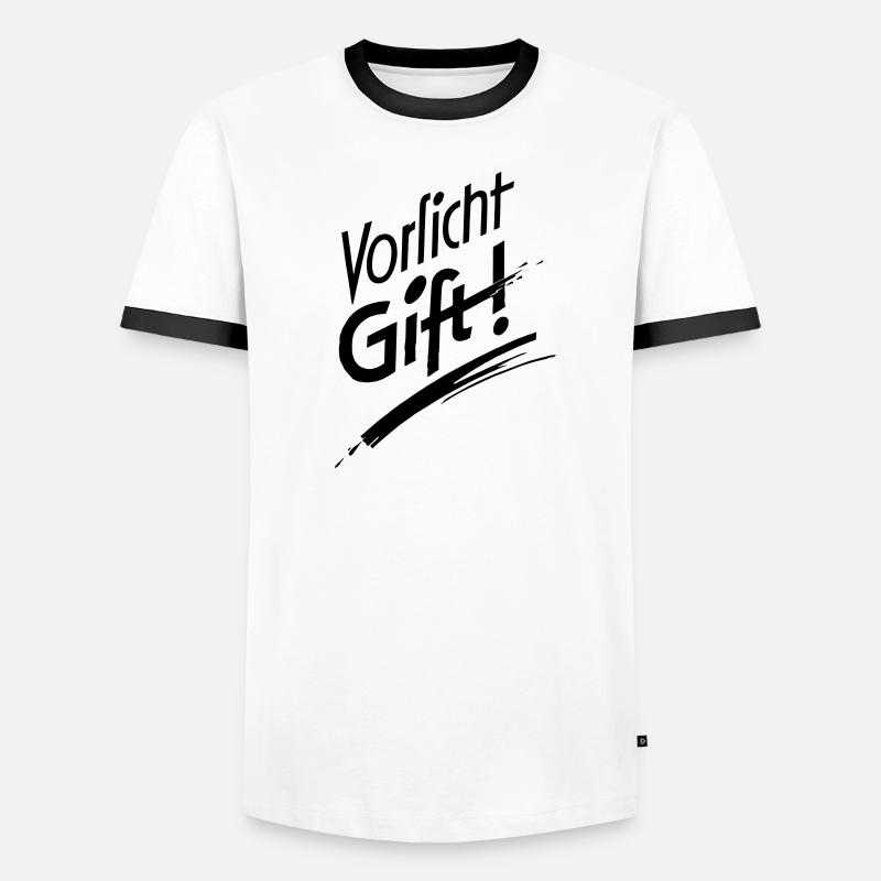 Vorsicht Gift Männer Kontrast-T-Shirt