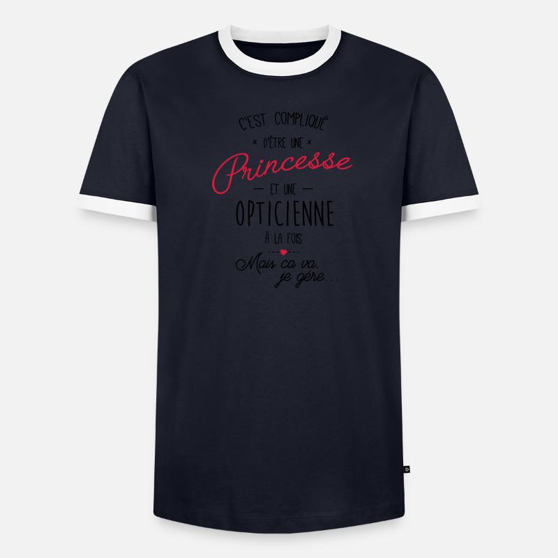 Princesse et opticienne T-shirt contrasté Homme