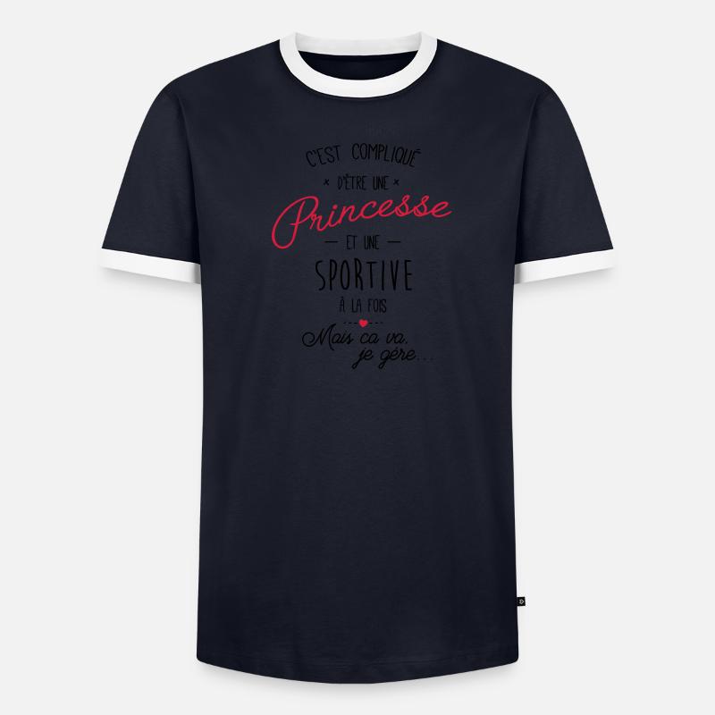 Princesse et sportive T-shirt contrasté Homme