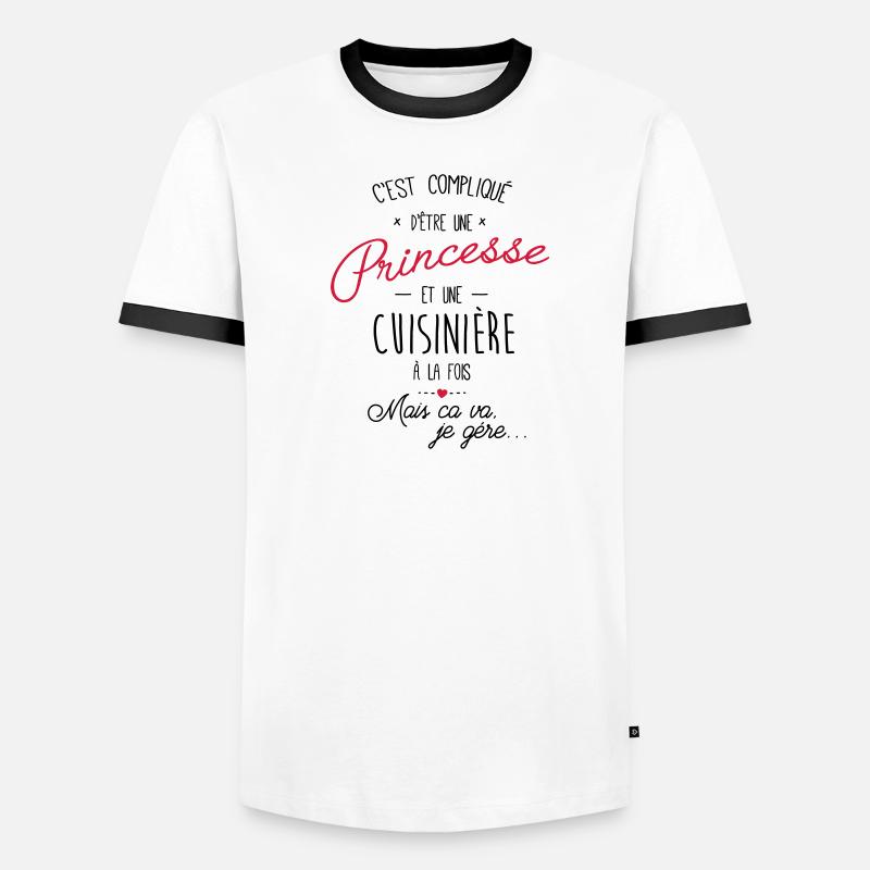 Princesse et cuisinière T-shirt contrasté Homme
