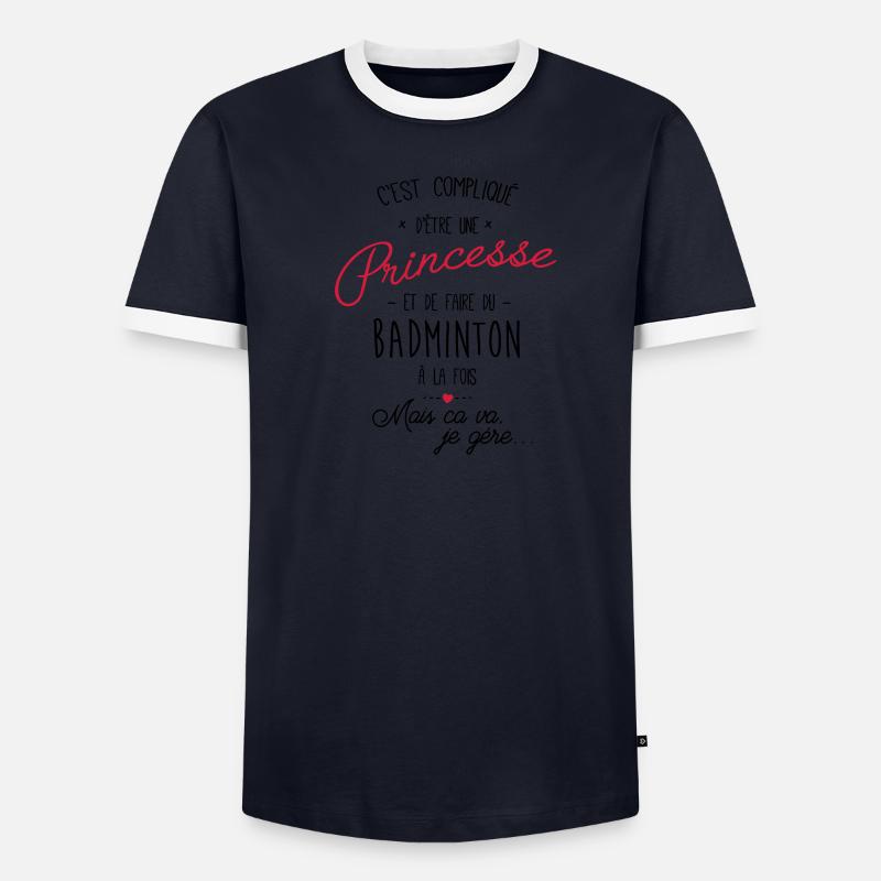 princesse et Badminton T-shirt contrasté Homme