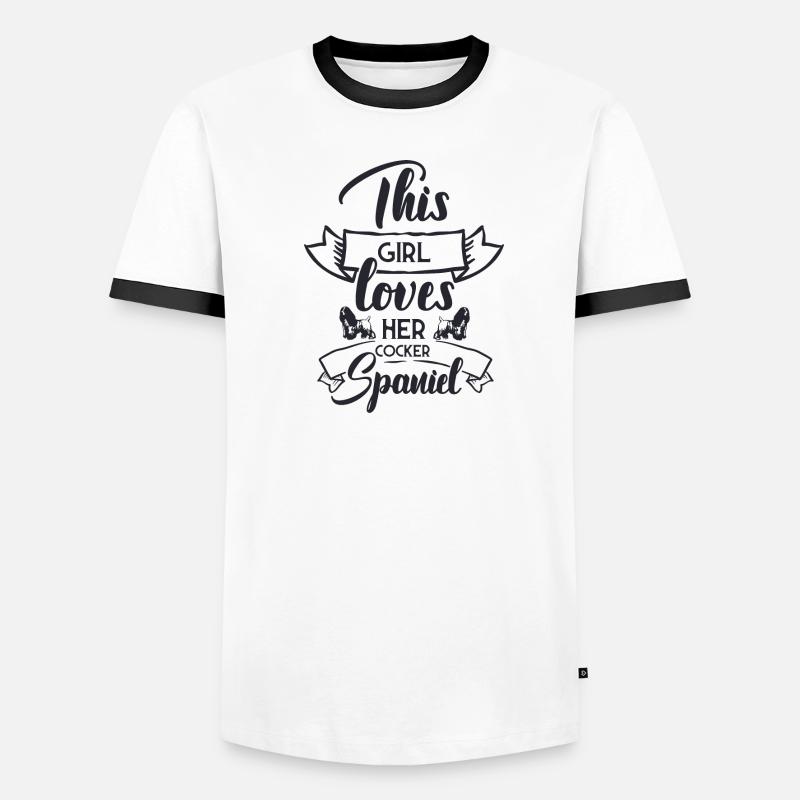 Cocker Spaniel Männer Kontrast-T-Shirt
