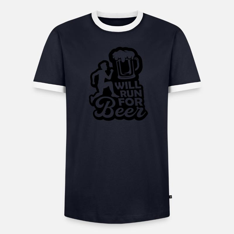 Course à la bière T-shirt contrasté Homme