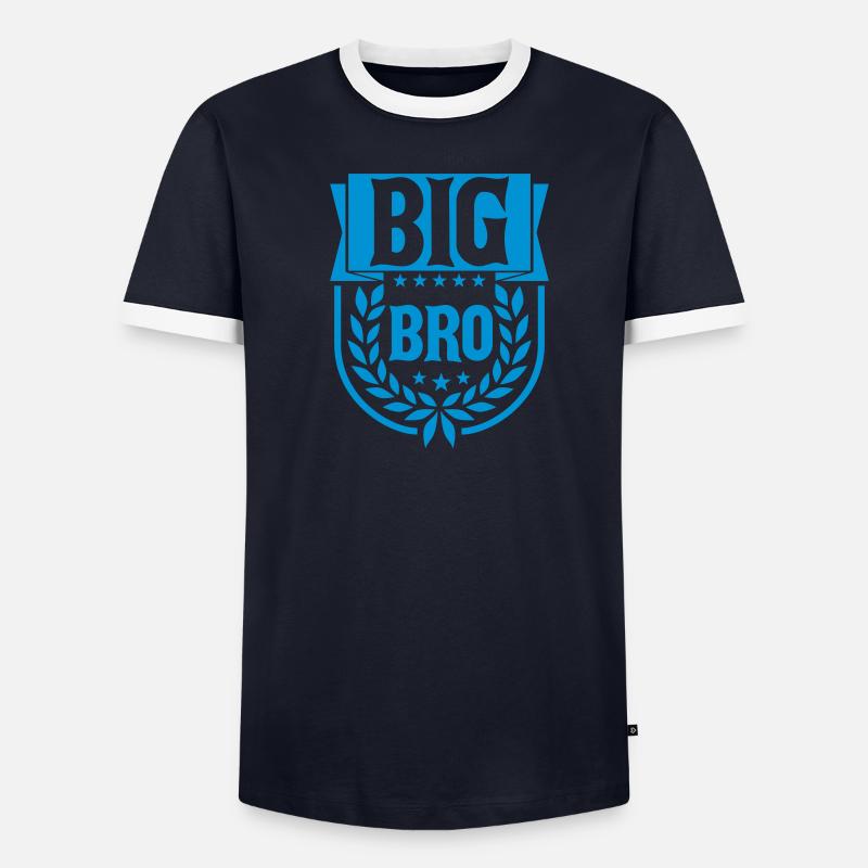 Text Big Bro Logo Männer Kontrast-T-Shirt