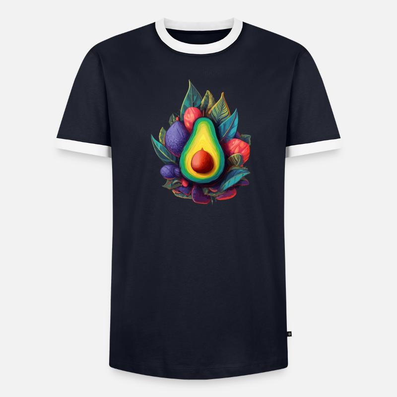 Avocado Männer Kontrast-T-Shirt