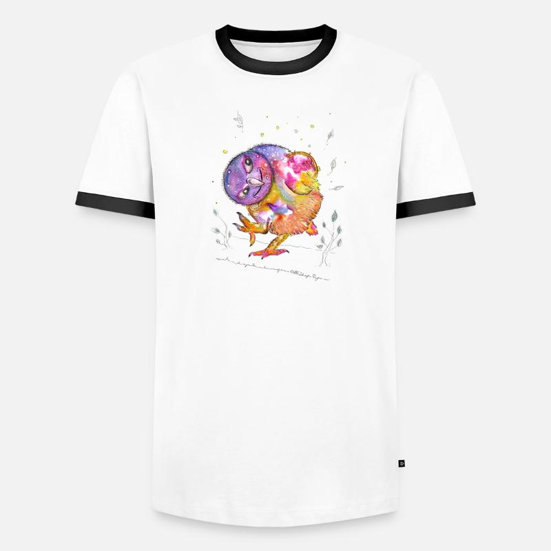 Gute Laune Eule Männer Kontrast-T-Shirt