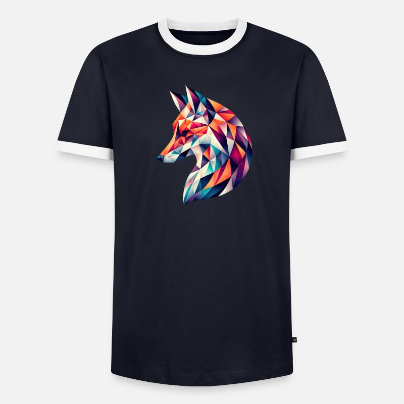 Fuchs vektor Männer Kontrast-T-Shirt