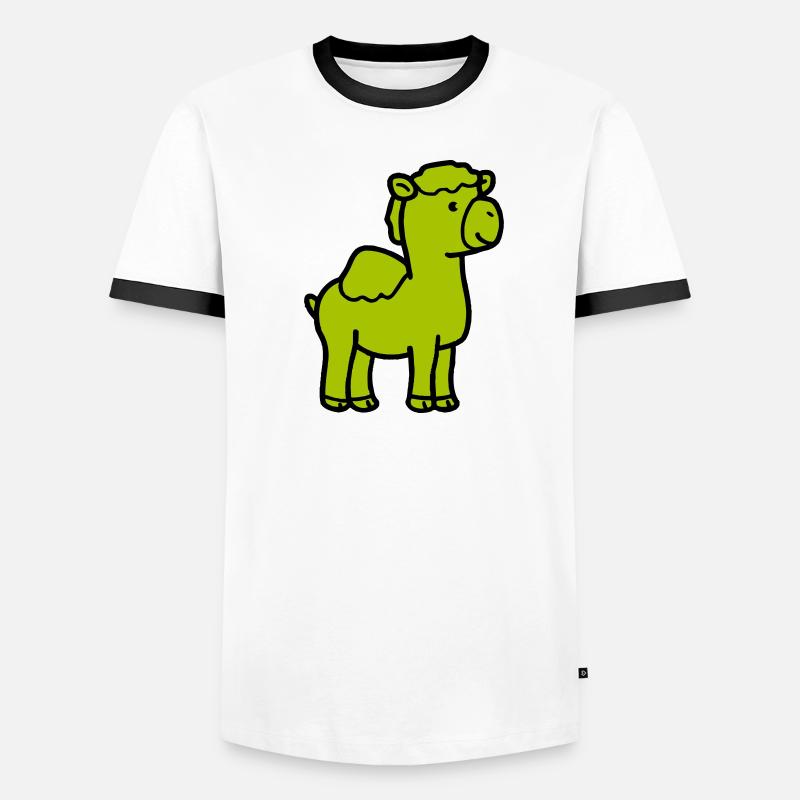 Kamel Comic Männer Kontrast-T-Shirt