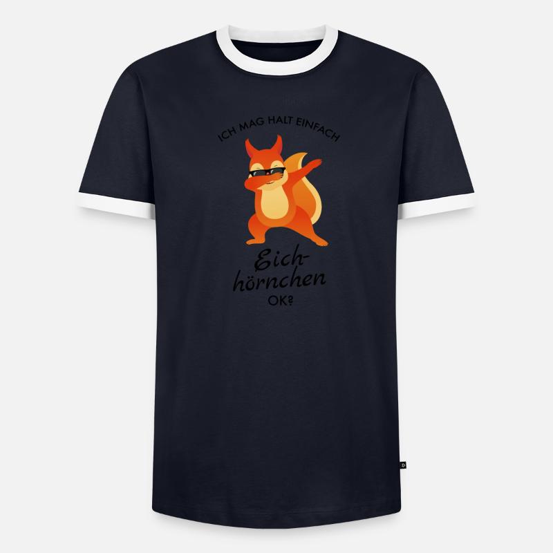 Ich Mag Halt Einfach Eichhörnchen Ok? Dab Dabbing Männer Kontrast-T-Shirt