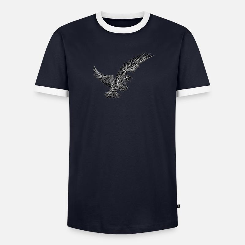 eagle eagle graphic art in flight Men's Ringer Shirt